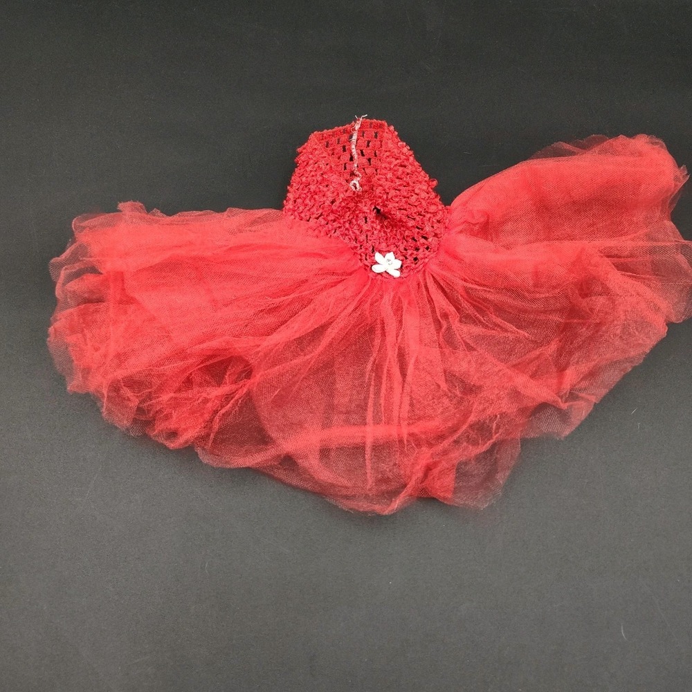 Dog Tutu Hot RED Skirt Elastic Waist Small-Dog-Types Sm-Size SEQUIN SPARKLE
